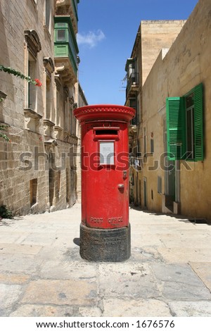 Mail postbox in Malta, Valletta