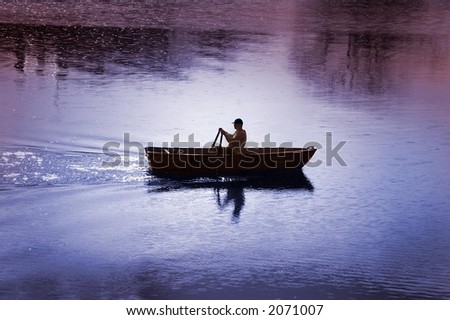 Man Rowing