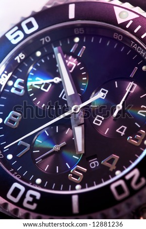 watch chronograph closeup