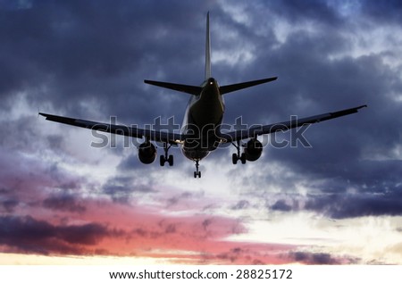 Plane passes overhead