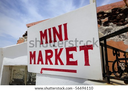 Mini Market Sign