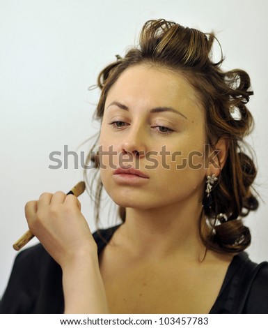Clean model face at beginning of makeup process. No makeup