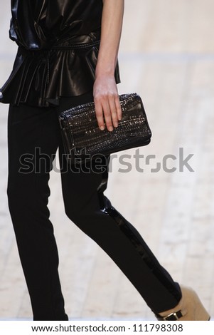 PARIS, FRANCE - MARCH 04: A model walks runway during the Barbara Bui Ready to Wear Autumn/Winter 2011/2012 show during Paris Fashion Week at Pavillon Concorde on March 3, 2011 in Paris, France.