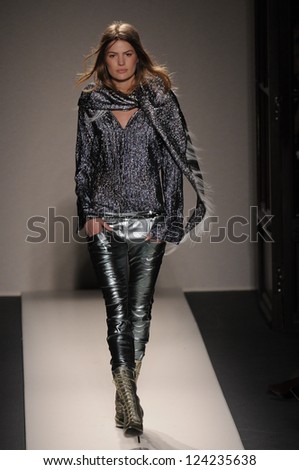 PARIS, FRANCE - MARCH 3: A Model walks the runway during the Balmain Ready to Wear Autumn/Winter 2011/2012 show during Paris Fashion Week at Le Grand Hotel on March 3, 2011 in Paris, France.
