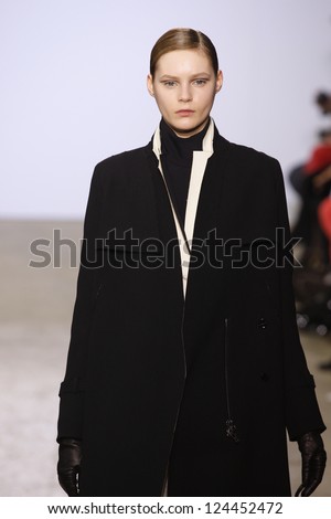 PARIS, FRANCE - MARCH 06: A model walks the runway at the Costume National fashion show during Paris Fashion Week on March 6, 2011 in Paris, France