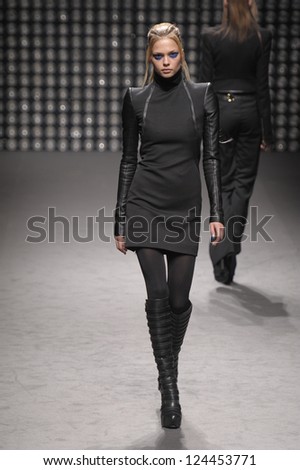 PARIS, FRANCE - MARCH 02: A model walks the runway during the Gareth Pugh Ready to Wear Fall/Winter 2011 show as part of the Paris Fashion Week on March 02, 2011
