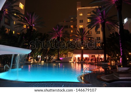 MIAMI BEACH, FL - JULY 18: A general view of atmosphere at the Mercedes-Benz Fashion Week Swim 2014 Official Kick Off Party at the Raleigh Hotel on July 18, 2013 in Miami Beach, Florida