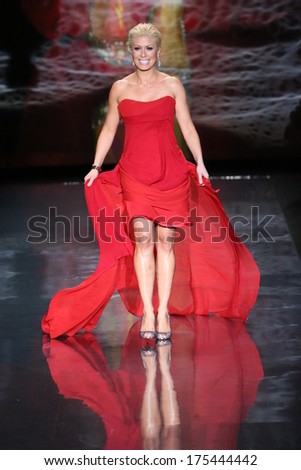 New York, Ny - February 06: Jill Martin Walks The Runway At Go Red For Women - The Heart Truth Red Dress Collection 2014 Show On February 6, 2014 In New York City.