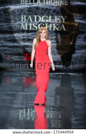 New York, Ny - February 06: Bella Thorne, Wearing Badgley Mischka, Walks The Runway At Go Red For Women - The Heart Truth Red Dress Collection 2014 Show On February 6, 2014 In New York City.