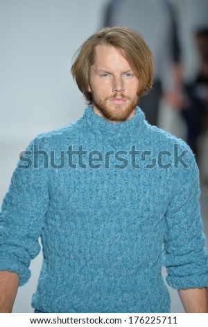 NEW YORK, NY - FEBRUARY 07: A model walks the runway at Black Sail By Nautica during Mercedes-Benz Fashion Week Fall 2014 at The Salon at Lincoln Center on February 7, 2014 in New York City.