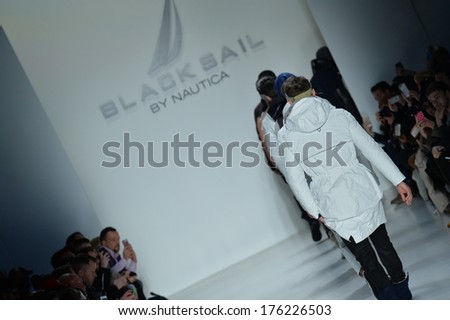 NEW YORK, NY - FEBRUARY 07: Models walk the runway at Black Sail By Nautica during Mercedes-Benz Fashion Week Fall 2014 at The Salon at Lincoln Center on February 7, 2014 in New York City.