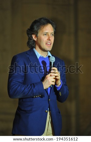 NEW YORK, NY - MAY 19: David Lauren making a speech at the Ralph Lauren Fall 14 Children\'s Fashion Show in Support of Literacy at New York Public Library on May 19, 2014 in New York City.