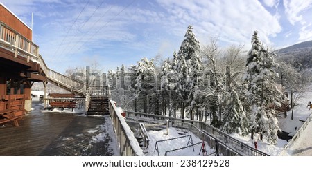 Ski lodge in New Hampshire, USA