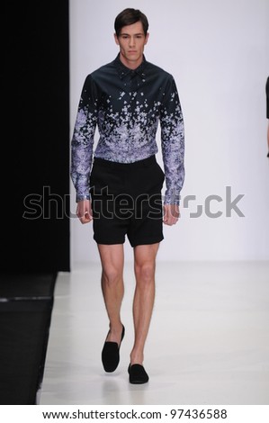 MOSCOW - OCTOBER 24: A model walks runway at the Viva Vox Collection for Spring/ Summer 2012 during Volvo Fashion Week on October 24, 2011 in Moscow, Russia