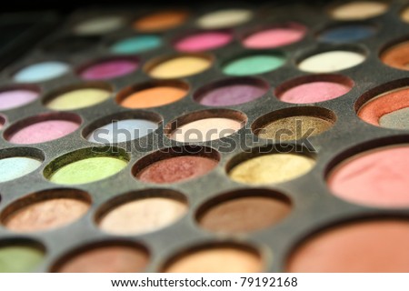 Cosmetic palette of paints