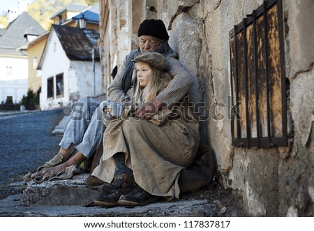 Homeless family