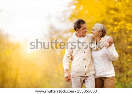 Active seniors having fun and relax in nature