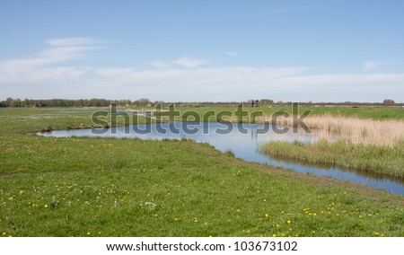 A kolk in a Dutch polder. The lake remained after a dike break through in the past. (Eemnes, the Netherlands)