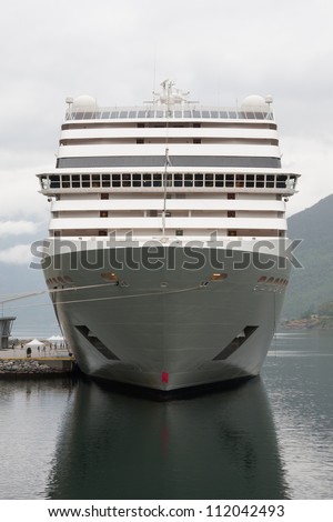 Large cruise ship at Flam (Norway)