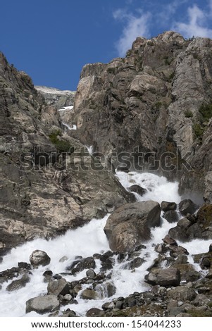 Waterfall (Buarbreen glacier, Folgefonna National Park, Norway)