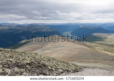 Barren landscape seen from Blahoe Mountain (Vaga, Oppland, Norway)