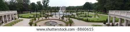 Panoramic view of the garden from Royal palace \