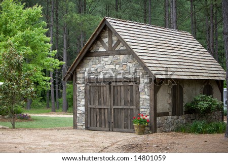 Garden or tool shed of an upscale residence.