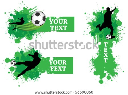 football banners with footballer