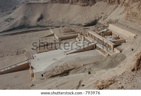 Mortuary temple of Queen Hapshepsut, one of the few female pharaohs, near Luxor (Thebes), Egypt