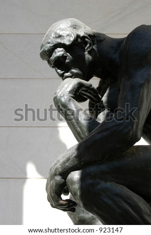 Auguste Rodin  Thinker on The Thinker  A Famous Statue By Auguste Rodin Stock Photo 923147