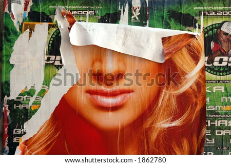 stock photo Old Posters