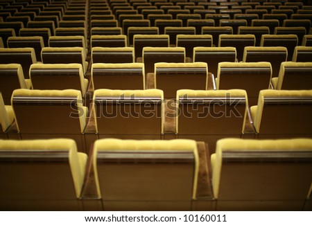 Empty chairs at cinema or theater