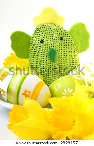 Easter cover for chicken eggs and easter decorations
