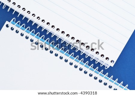 Close-up of notebook spirals