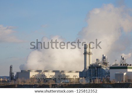 Steam and Exhaust let off from a Natural Gas power station
