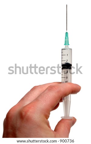 Hypodermic needle, isolated on white background with clipping path.