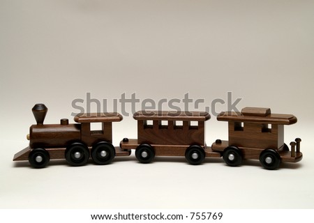 Wooden train set.