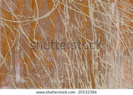 Abstract Winter Tree Painting