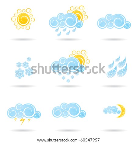 weather icons snow. stock vector : weather icons