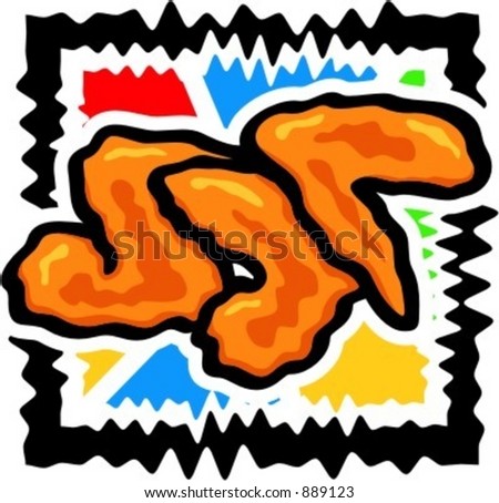 A Vector Illustration Of A Chicken Legs. - 889123 : Shutterstock