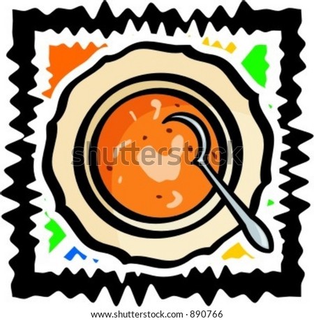 soup clip art. stock vector : Hot soup.