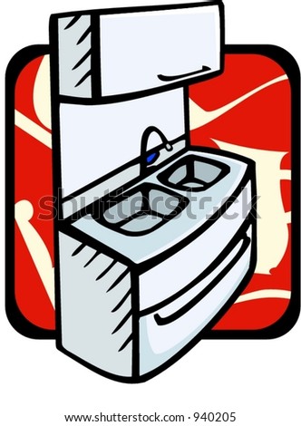 Kitchen sink.Vector illustration