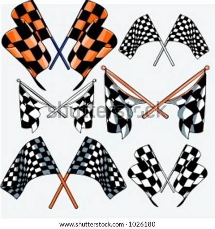 Auto Racing Flag on Of 6 Vector Illustrations Of Racing Flags    1026180   Shutterstock