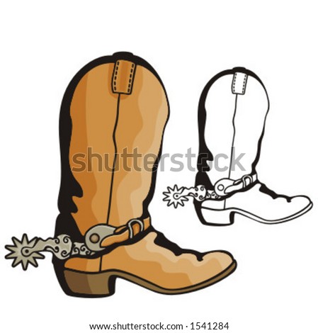 cowboy boots clipart. of a cowboy boot.