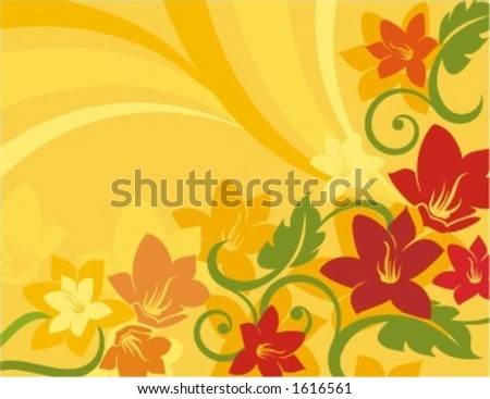 Vector background with floral ornaments.