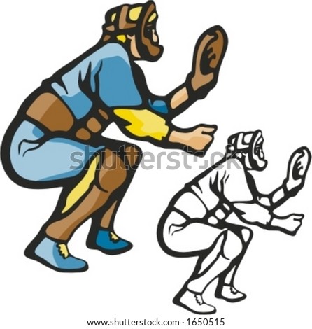 Baseball Catcher. Vector Illustration - 1650515 : Shutterstock