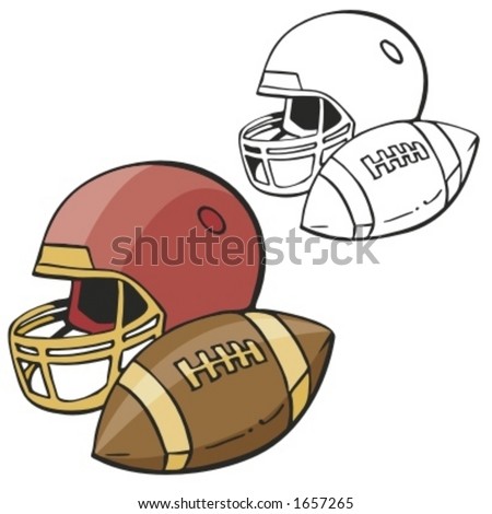 American Football Ball Clipart. American football ball and