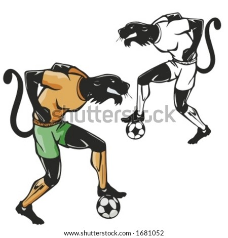 stock vector : Jaguar Soccer Mascot for sport teams.