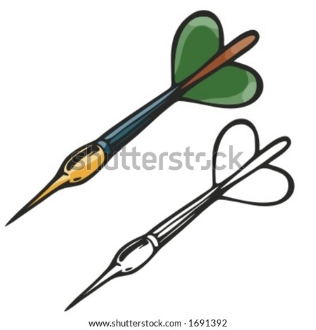 stock vector Vector illustration of a dart