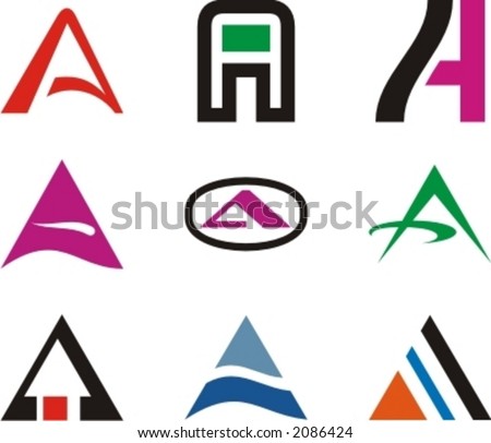 Logo Design  Letters on Stock Vector   Alphabetical Logo Design Concepts  Letter A  Check My
